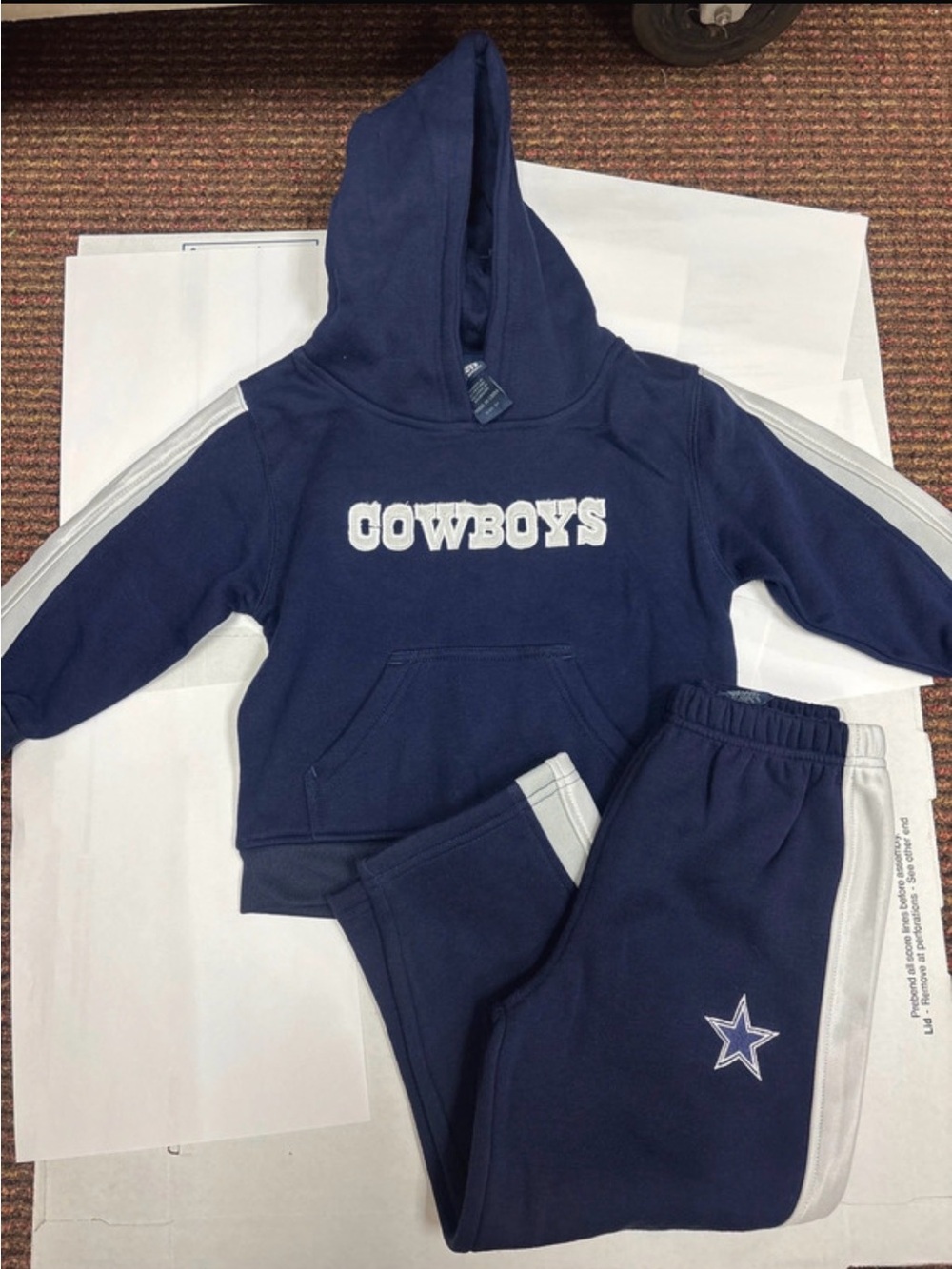 Kids Navy 'Cowboys' Hoodie and Jogger Set